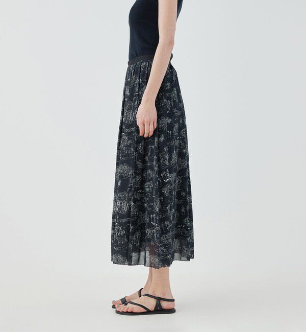 GALERIE VIE「 LandScapeシルクストレッチ イージータックスカート」|スカート|