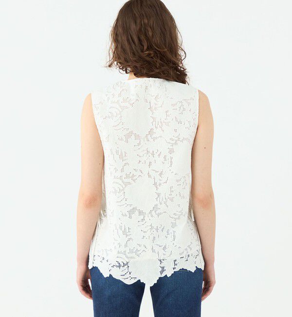 SOULEIADO「コットンエンブロイダリー Vカラージレ」|ベスト・ジレ|