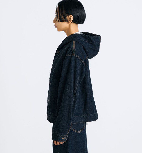 Edition「ワンウオッシュ エッセンシャルデニム フーデットブルゾン」|ブルゾン・スタジャン|