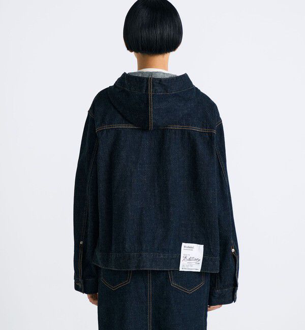 Edition「ワンウオッシュ エッセンシャルデニム フーデットブルゾン」|ブルゾン・スタジャン|