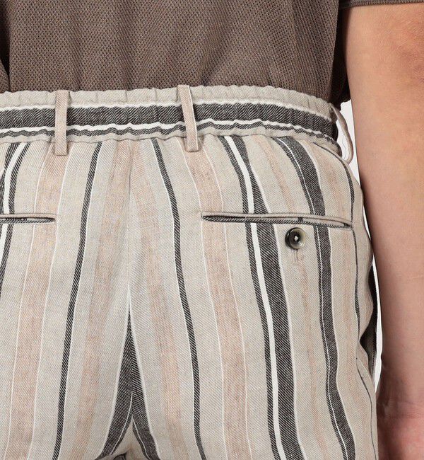 TOMORROWLAND BUYING WEAR「PT TRINO SLIM JOGGER リネンストライプ イージースラックス」|スラックス|