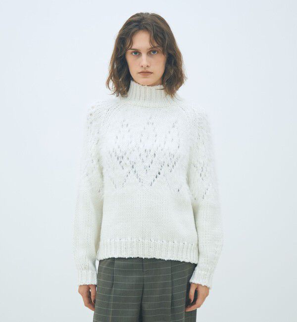MACPHEE「アイレットシャギー ハイネックプルオーバー」|ニット・セーター|