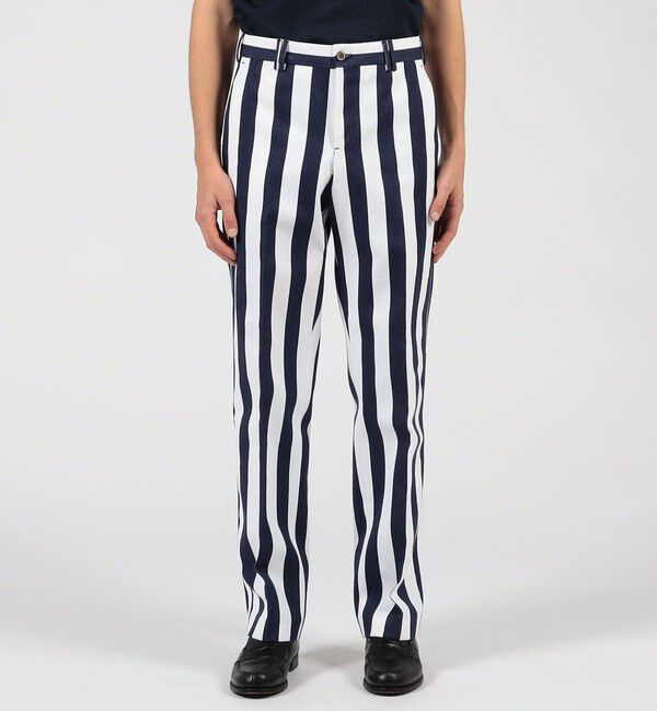 TOMORROWLAND BUYING WEAR「PT TRINO MICHEAL コットンストライプスラックス」|スラックス|