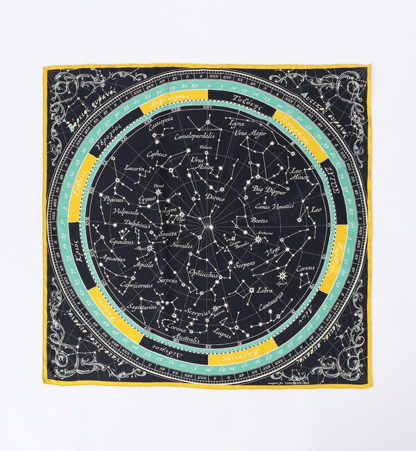 TOMORROWLAND GOODS「【別注】manipuri STAR MAP シルクスカーフ」|バンダナ・スカーフ|