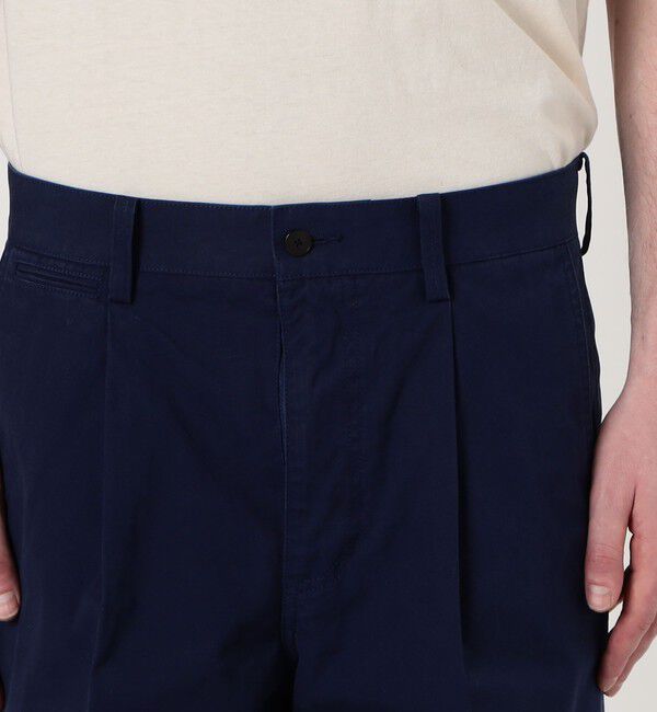 TOMORROWLAND MENS「60/3 コットンオックスフォード 1プリーツバレルパンツ」|チノ|