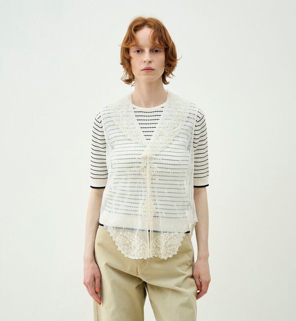 MACPHEE「ビンテージレース ノースリーブブラウス」|シャツ・ブラウス|