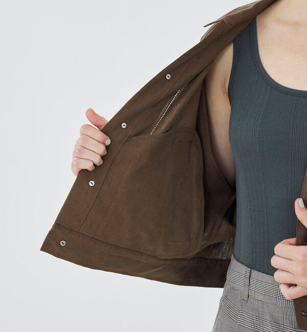 GALERIE VIE「フレンチリネン プリ―テッドジャケット」|ブルゾン・スタジャン|