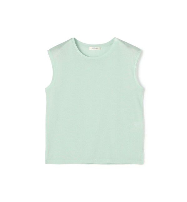 MACPHEE「【WEB先行予約】ハイゲージジャージー ノースリーブプルオーバー」|Tシャツ・カットソー|51 ライトグリーン