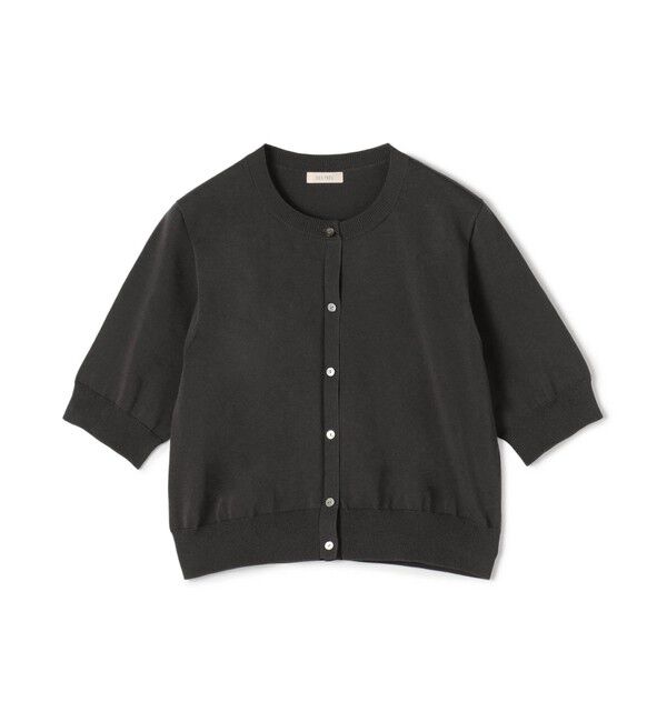 DES PRES「【WEB先行予約】ドライコットン ハーフスリーブカーディガン」|カーディガン|17 チャコールグレー