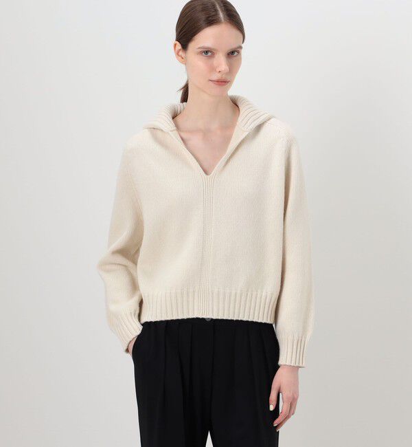 TOMORROWLAND BUYING WEAR「PLAN C オープンカラーニット」|ニット・セーター|