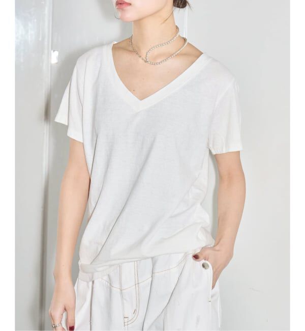  「《予約》JUNGMAVEN PAIGE V-NECK：Tシャツ」|Tシャツ・カットソー|ホワイト