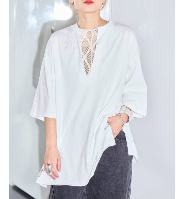  「《追加予約》KEY NECK Tシャツ」|Tシャツ・カットソー|ホワイト