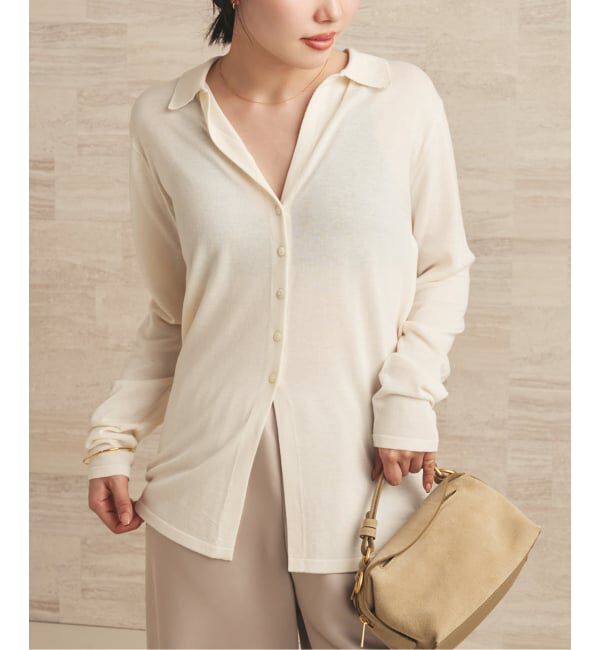 Plage「《追加予約》sheer skipper ニット」|ニット・セーター|ホワイト