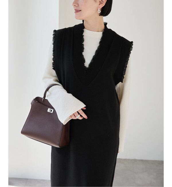 VERMEIL par iena「woolmix フリルリブニットワンピース」|ワンピース|