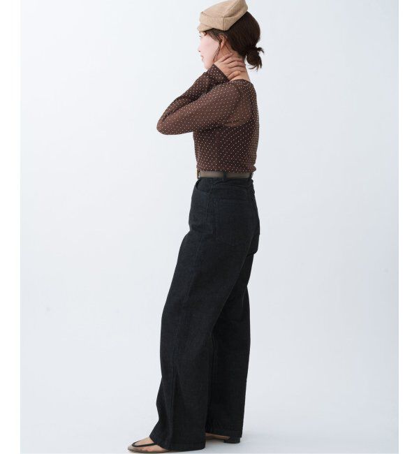 IENA「フロッキードット シアー プルオーバー」|ニット・セーター|