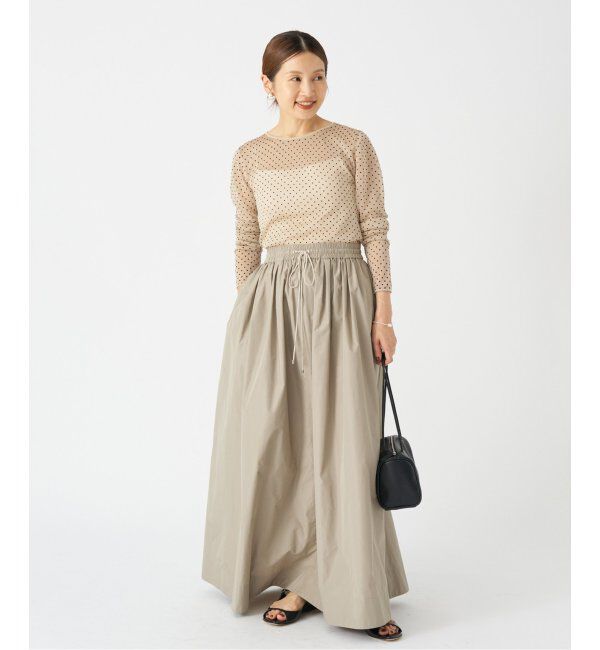 IENA「フロッキードット シアー プルオーバー」|ニット・セーター|