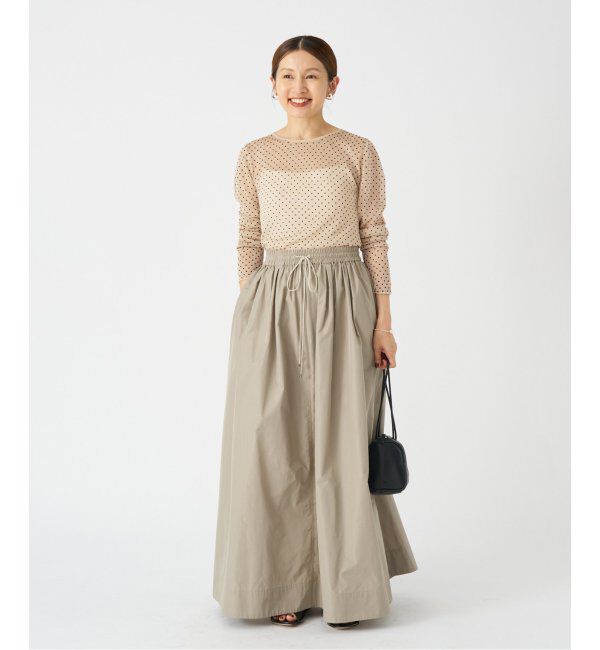 IENA「フロッキードット シアー プルオーバー」|ニット・セーター|