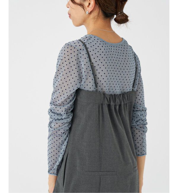 IENA「フロッキードット シアー プルオーバー」|ニット・セーター|