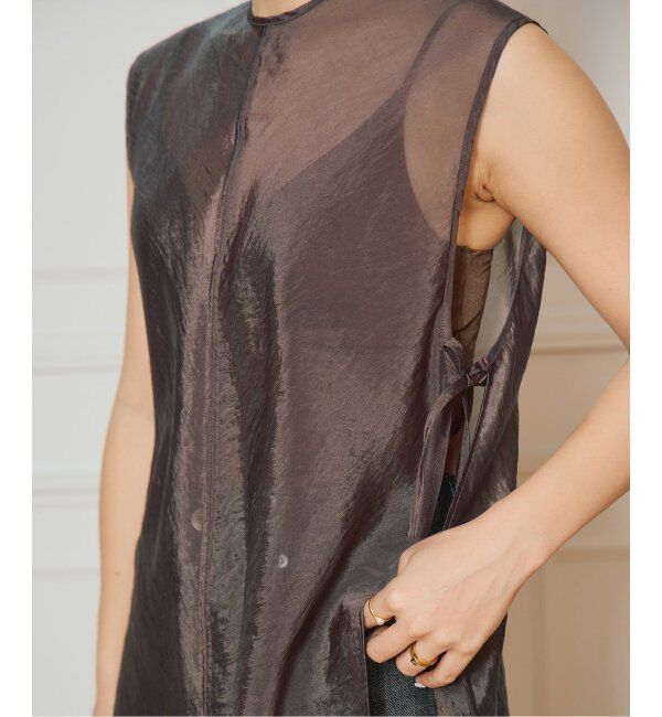 IENA LA BOUCLE「VIOLETTE ROOM/バイオレットルーム ロングベスト VR252618」|ベスト・ジレ|