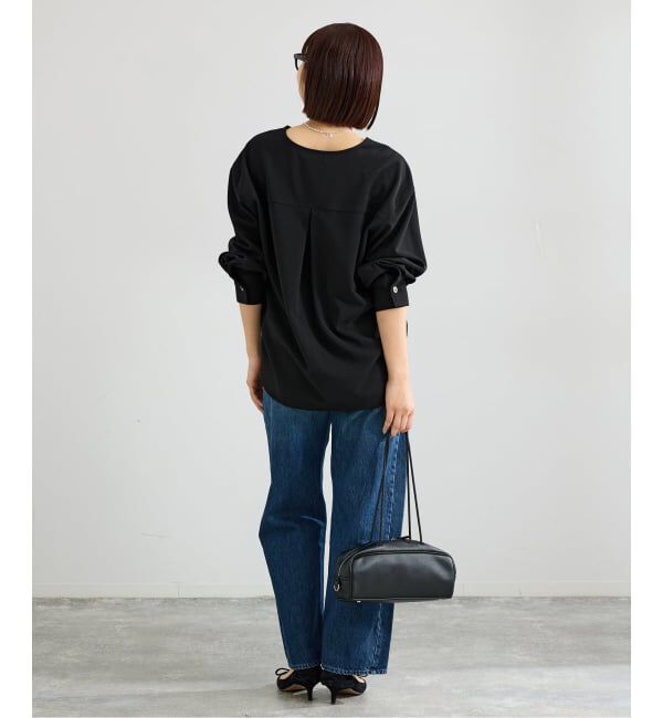 IENA「《セットアップ対応》カットジョーゼットVネックプルオーバー」|シャツ・ブラウス|