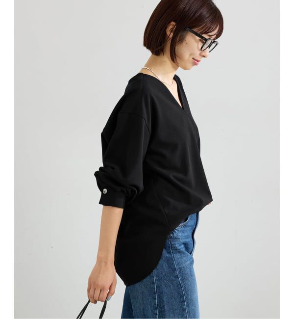 IENA「《セットアップ対応》カットジョーゼットVネックプルオーバー」|シャツ・ブラウス|