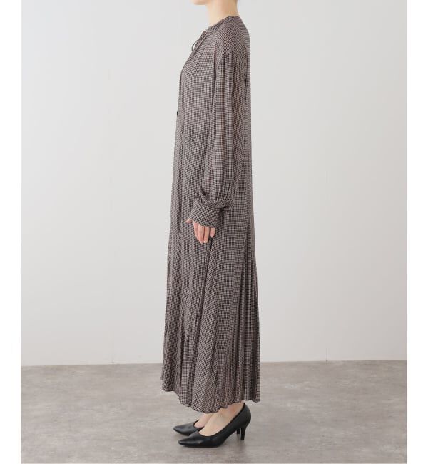 IENA「チェックスキッパーフレアワンピース」|ワンピース|