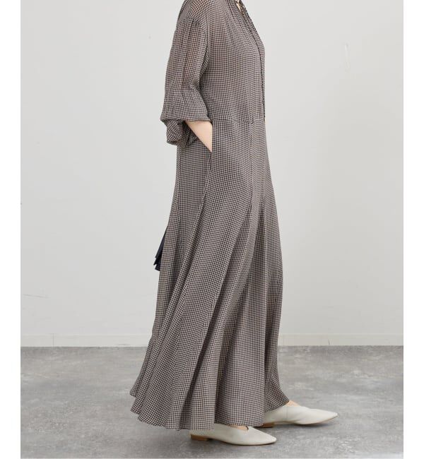 IENA「チェックスキッパーフレアワンピース」|ワンピース|