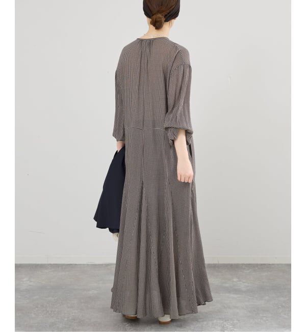 IENA「チェックスキッパーフレアワンピース」|ワンピース|