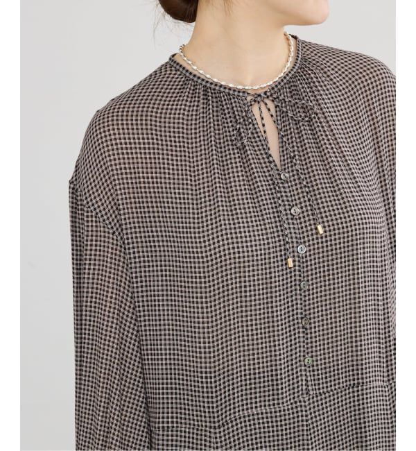 IENA「チェックスキッパーフレアワンピース」|ワンピース|