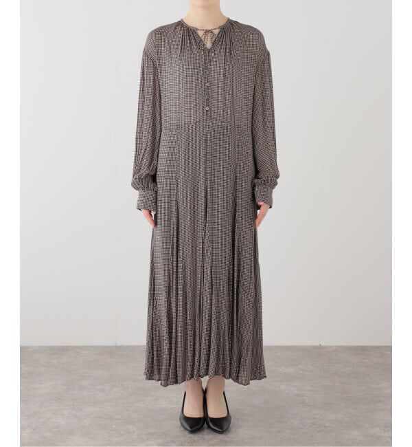 IENA「チェックスキッパーフレアワンピース」|ワンピース|