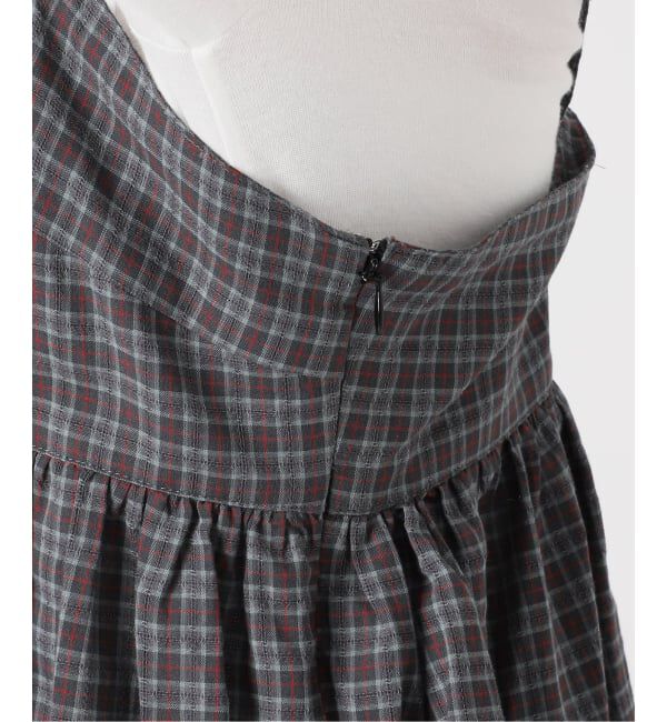 IENA「《予約》BLACK チェックキャミブラウス」|シャツ・ブラウス|