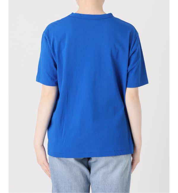 IENA「《予約》BLACK フロッキーロゴプリントTシャツ」|Tシャツ・カットソー|