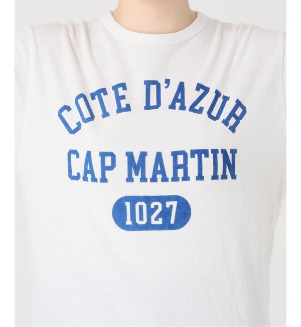 IENA「《予約》BLACK COTE D'AZUR ロゴTシャツ」|Tシャツ・カットソー|