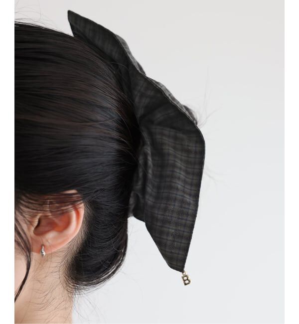 IENA「《予約》BLACK チェックシュシュ」|その他|