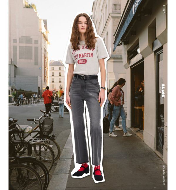 IENA「《予約》BLACK クロップドデニムパンツ」|デニム|