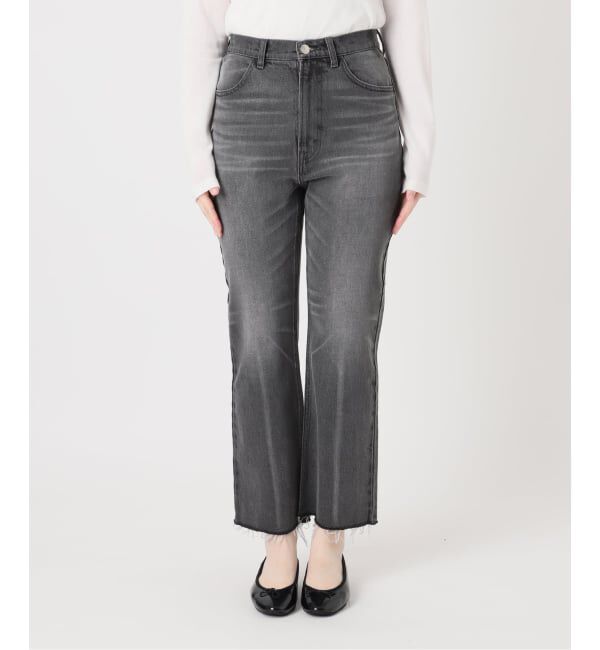 IENA「《予約》BLACK クロップドデニムパンツ」|デニム|