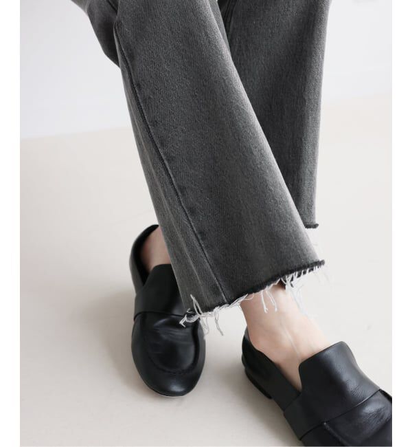 IENA「《予約》BLACK クロップドデニムパンツ」|デニム|