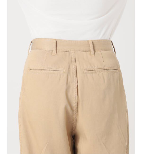 IENA「《予約》BLACK ワイドチノパンツ」|チノ|