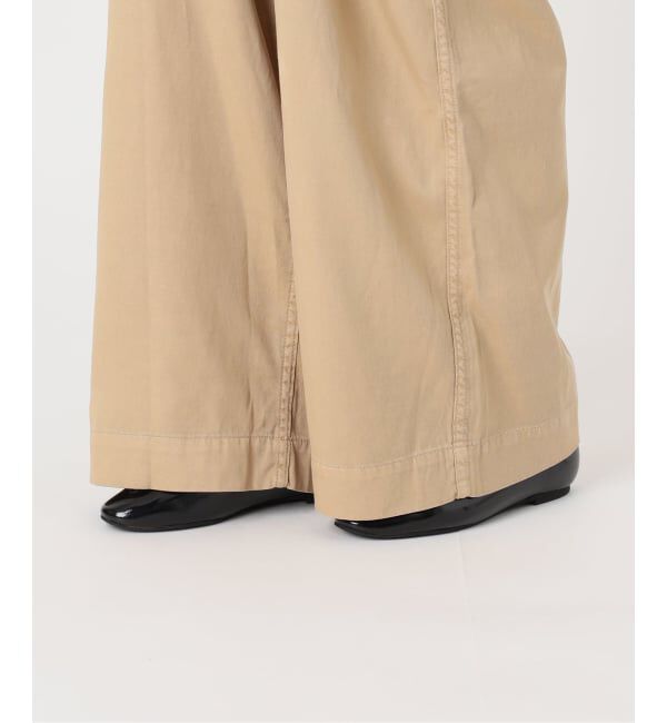 IENA「《予約》BLACK ワイドチノパンツ」|チノ|