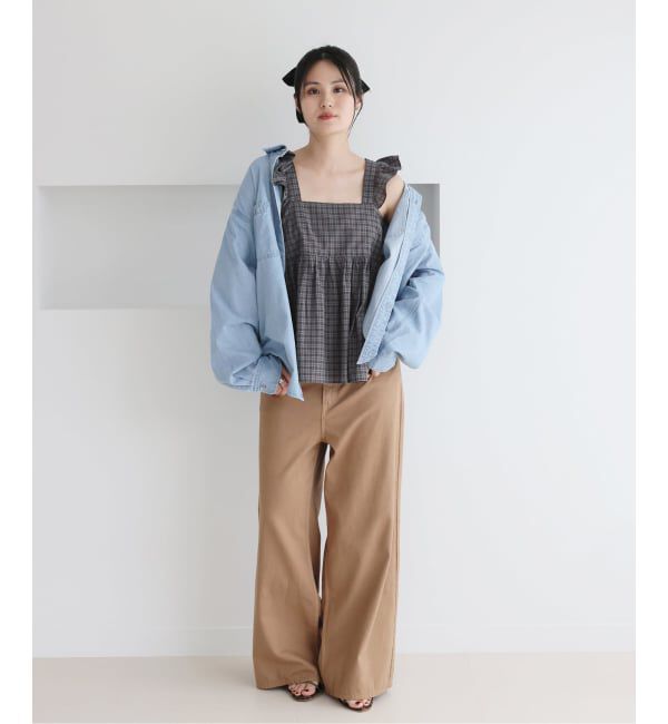 IENA「《予約》BLACK シャンブレーシャツ」|シャツ・ブラウス|