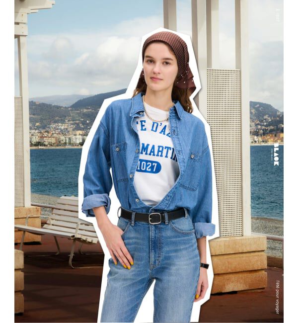 IENA「《予約》BLACK シャンブレーシャツ」|シャツ・ブラウス|