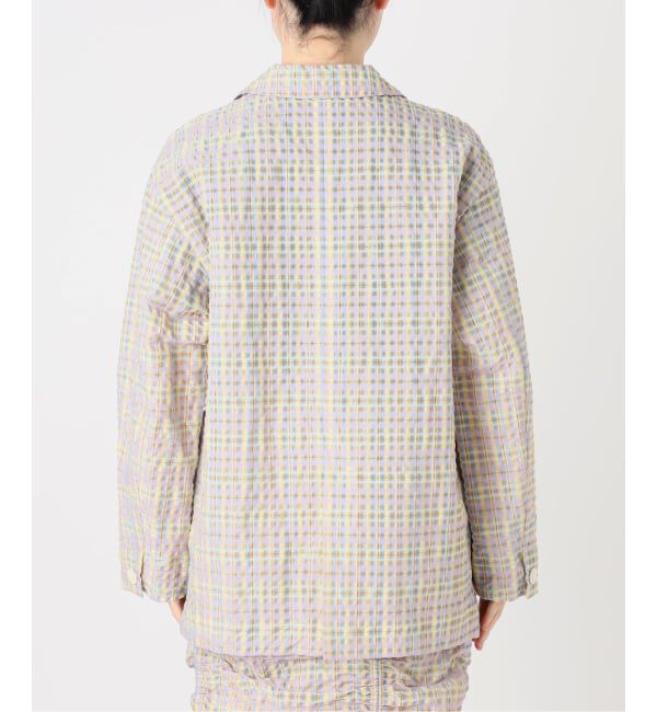 IENA LA BOUCLE「《予約》IENA LA BOUCLE シアーチェックジャケット」|テーラードジャケット|