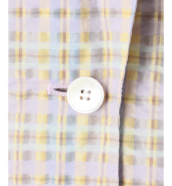 IENA LA BOUCLE「《予約》IENA LA BOUCLE シアーチェックジャケット」|テーラードジャケット|