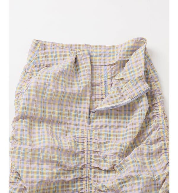 IENA LA BOUCLE「《予約》IENA LA BOUCLE シアーチェックシャーリングスカート」|スカート|