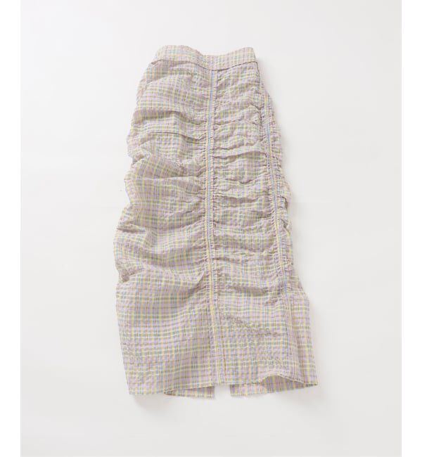 IENA LA BOUCLE「《予約》IENA LA BOUCLE シアーチェックシャーリングスカート」|スカート|