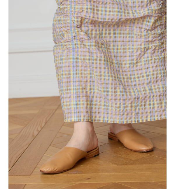 IENA LA BOUCLE「《予約》IENA LA BOUCLE シアーチェックシャーリングスカート」|スカート|