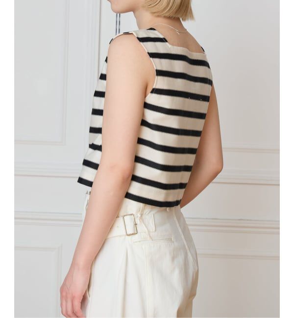 IENA LA BOUCLE「CURRENTAGE カレンテージ stripe top A2561UTS401」|タンクトップ|