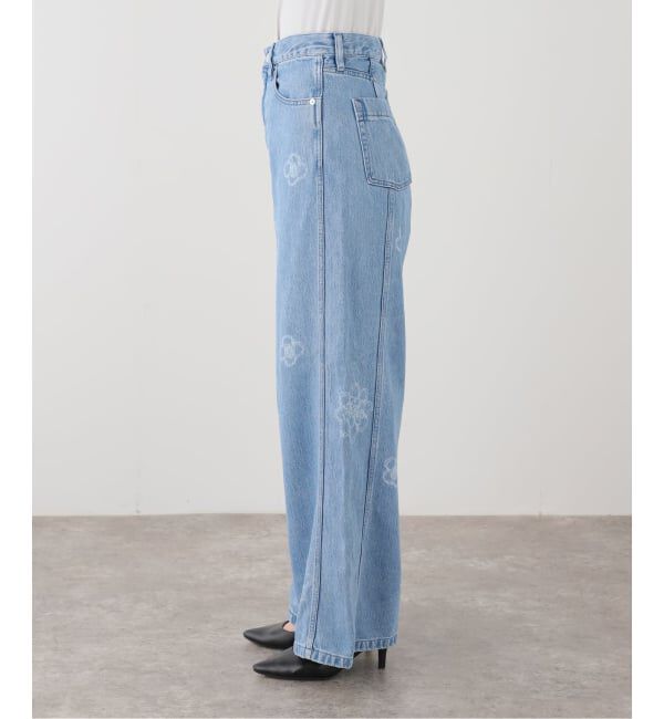 IENA LA BOUCLE「IENA LA BOUCLE フラワーソフトデニムシルエットパンツ」|デニム|