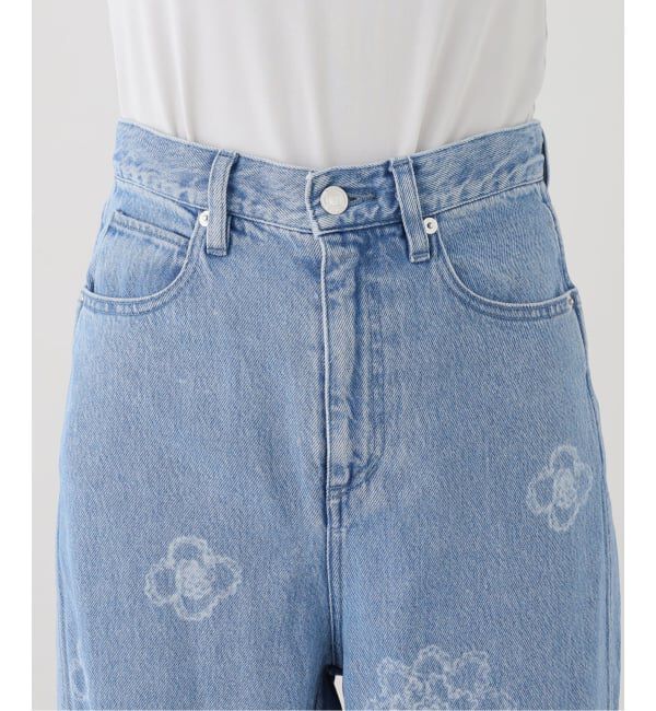 IENA LA BOUCLE「IENA LA BOUCLE フラワーソフトデニムシルエットパンツ」|デニム|