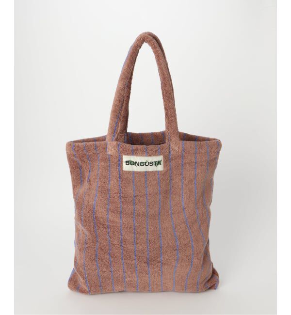 SLOBE IENA「《追加予約》BONGUSTA/ボングスタ naram striped トートバッグ」|トートバッグ|キャメル